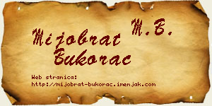 Mijobrat Bukorac vizit kartica